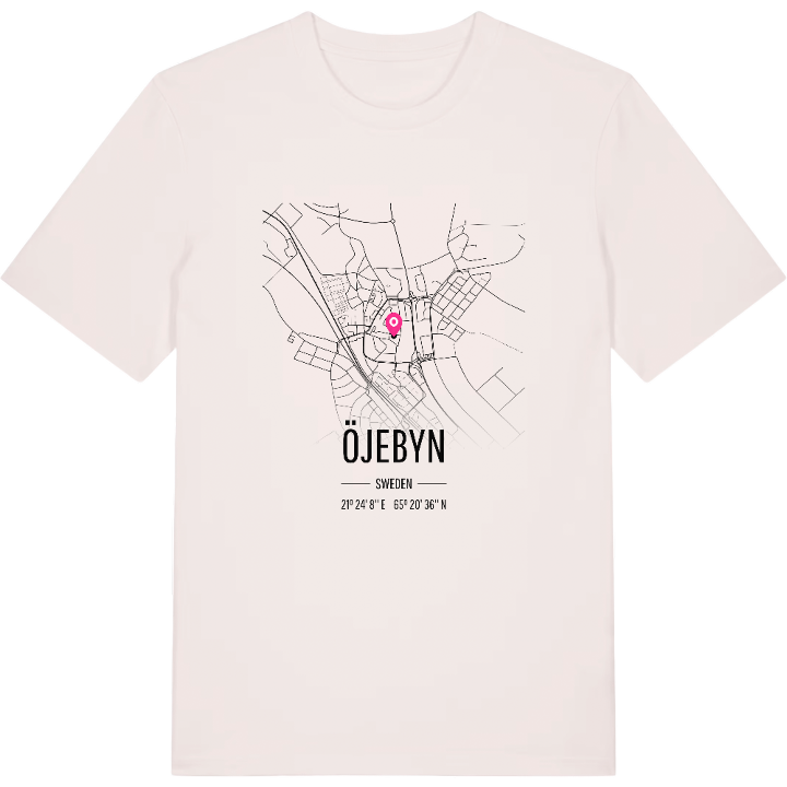 Öjebyn karta t-shirt – t-shirt från PinShirt