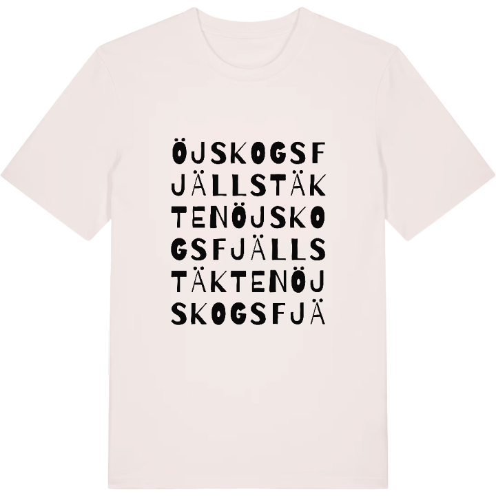 Öjskogsfjällstäkten ordlek t-shirt – t-shirt från PinShirt