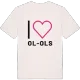 Jag älskar Ol-Ols t-shirt stort tryck