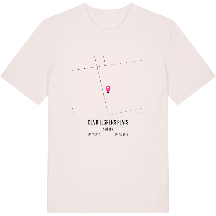 Ola Billgrens plats karta t-shirt – t-shirt från PinShirt
