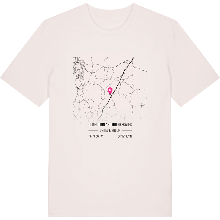 Old Hutton and Holmescales karta t-shirt – t-shirt från PinShirt