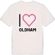 Jag älskar Oldham t-shirt stort tryck