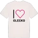 Jag älskar Olecko t-shirt stort tryck