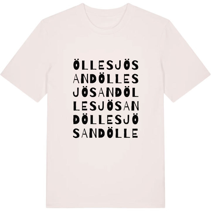 Öllesjösand ordlek t-shirt – t-shirt från PinShirt