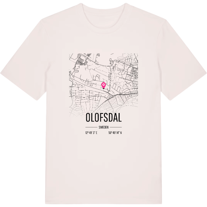 Olofsdal karta t-shirt – t-shirt från PinShirt