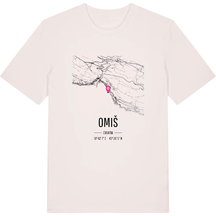 Omiš karta t-shirt – t-shirt från PinShirt