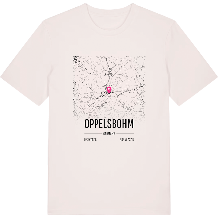 Oppelsbohm karta t-shirt – t-shirt från PinShirt
