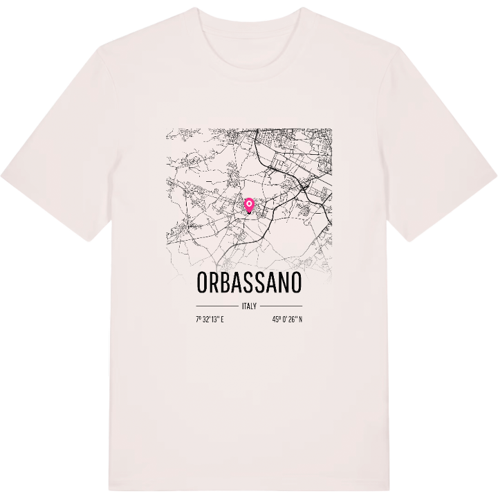 Orbassano karta t-shirt – t-shirt från PinShirt