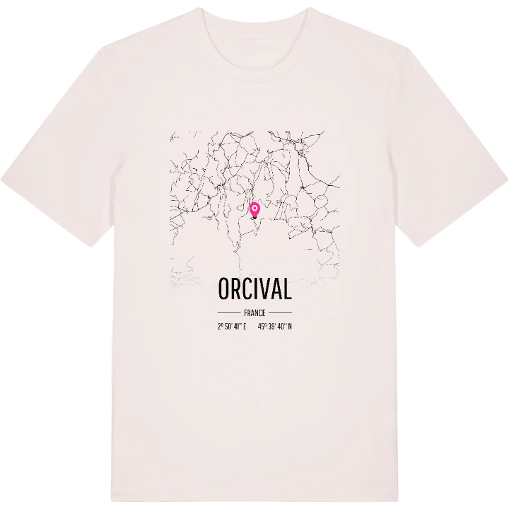 Orcival karta t-shirt – t-shirt från PinShirt