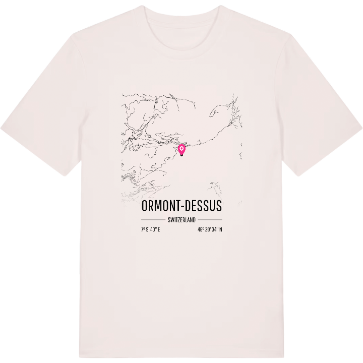 Ormont-Dessus karta t-shirt – t-shirt från PinShirt