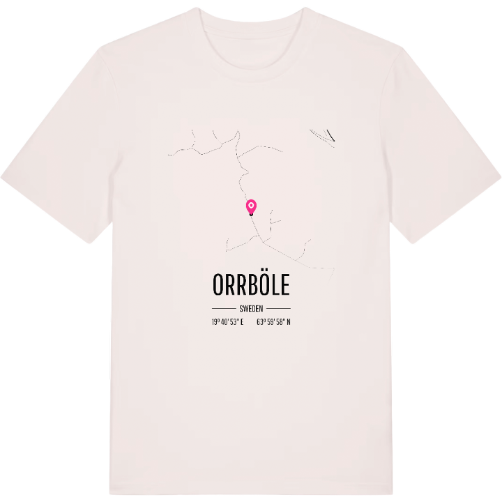 Orrböle karta t-shirt – t-shirt från PinShirt