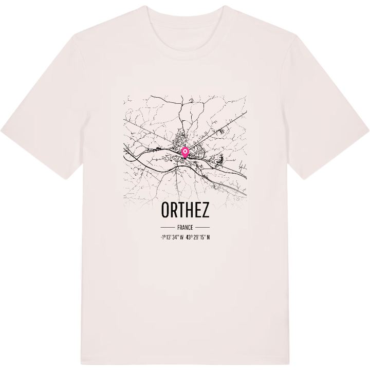 Orthez karta t-shirt – t-shirt från PinShirt