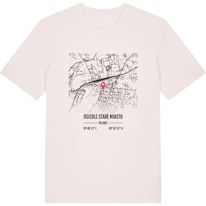 Osiedle Stare Miasto karta t-shirt – t-shirt från PinShirt