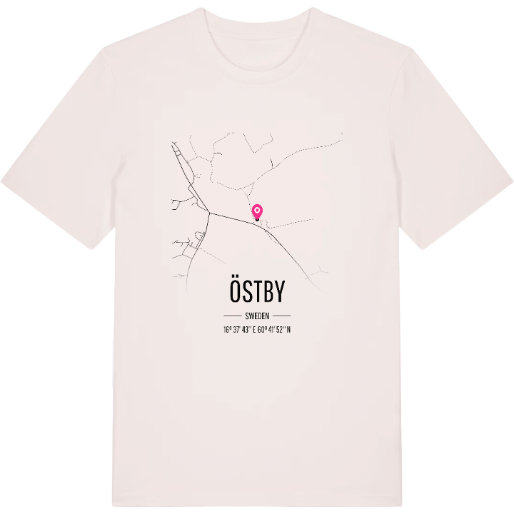 Östby karta t-shirt – t-shirt från PinShirt