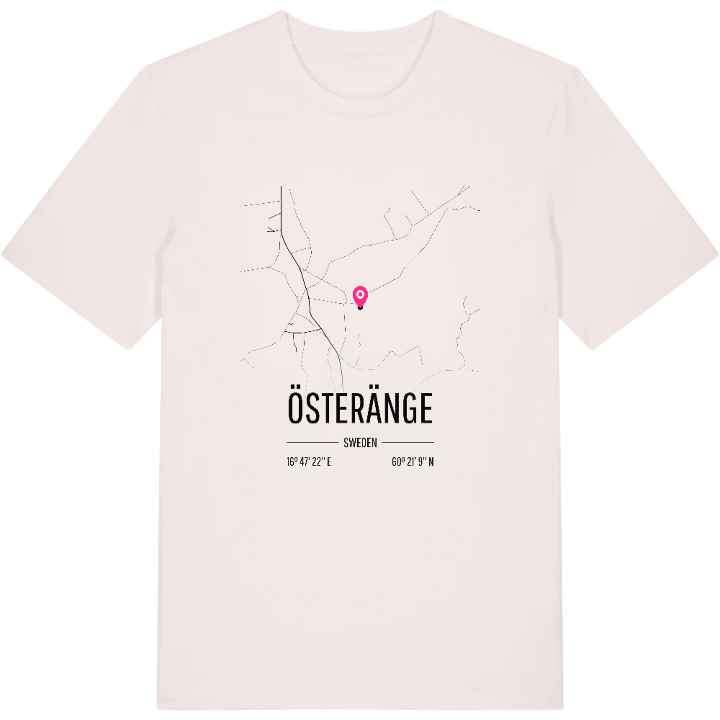Österänge karta t-shirt – t-shirt från PinShirt