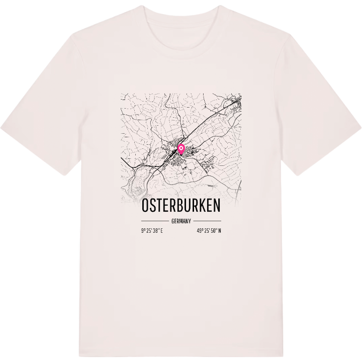 Osterburken karta t-shirt – t-shirt från PinShirt