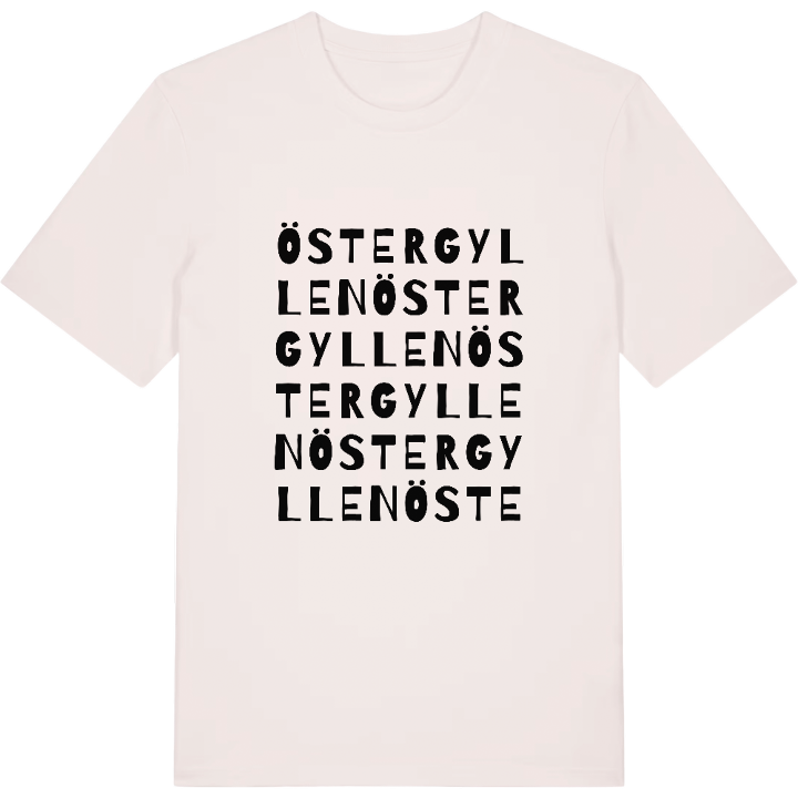 Östergyllen ordlek t-shirt – t-shirt från PinShirt