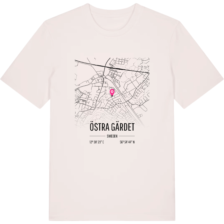 Östra gärdet karta t-shirt – t-shirt från PinShirt