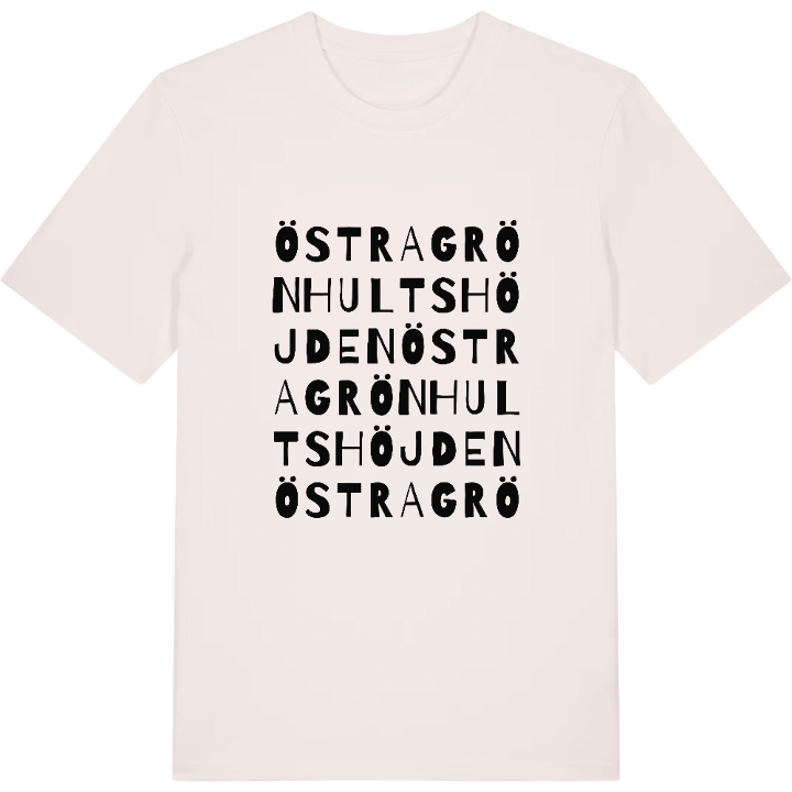 Östra Grönhultshöjden ordlek t-shirt – t-shirt från PinShirt