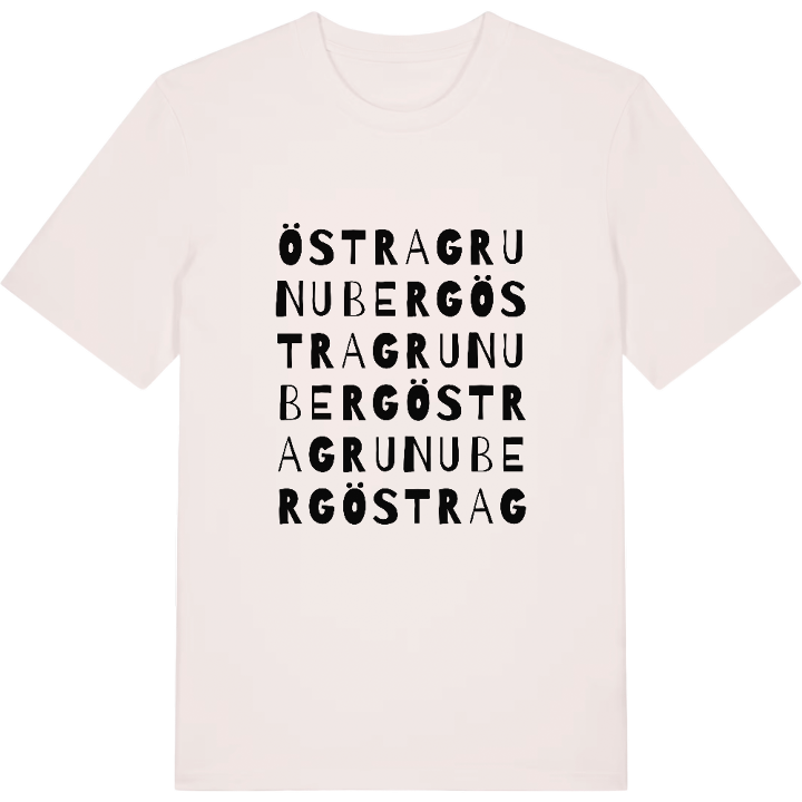 Östra Grunuberg ordlek t-shirt – t-shirt från PinShirt