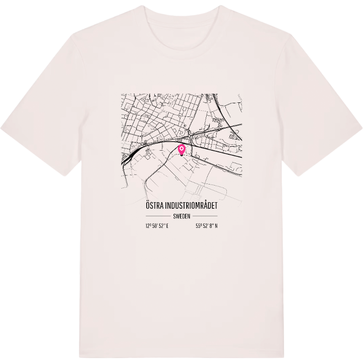 Östra industriområdet karta t-shirt – t-shirt från PinShirt