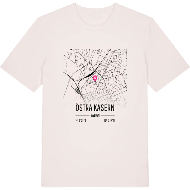 Östra kasern karta t-shirt – t-shirt från PinShirt