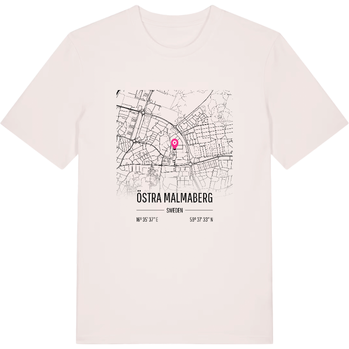 Östra Malmaberg karta t-shirt – t-shirt från PinShirt