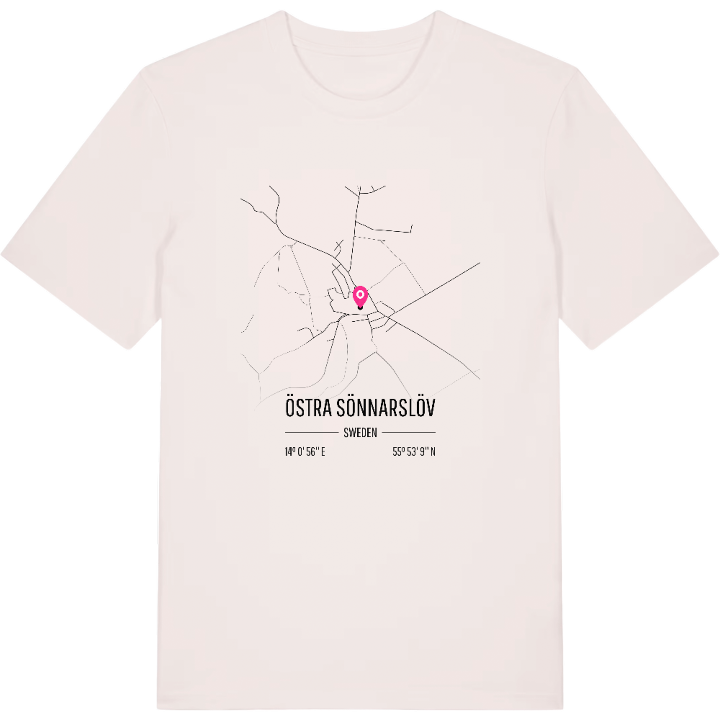 Östra Sönnarslöv karta t-shirt – t-shirt från PinShirt