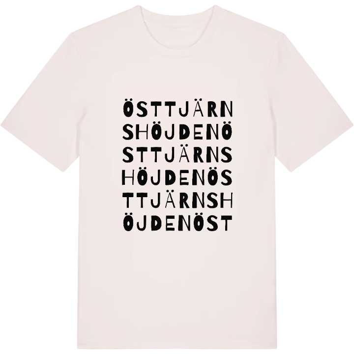 Östtjärnshöjden ordlek t-shirt – t-shirt från PinShirt