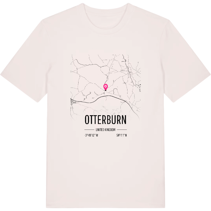 Otterburn karta t-shirt – t-shirt från PinShirt