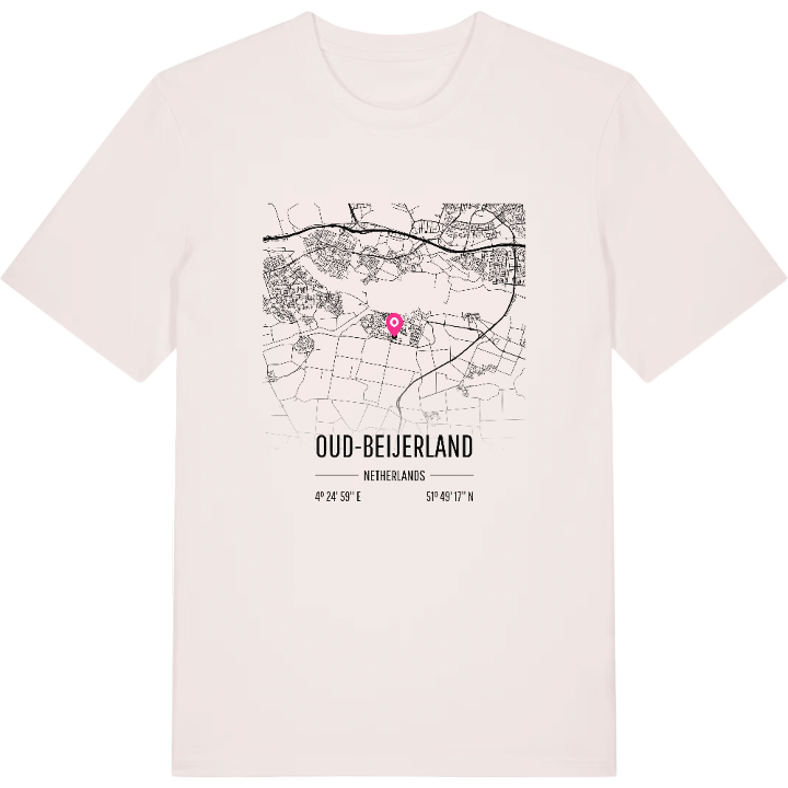 Oud-Beijerland karta t-shirt – t-shirt från PinShirt