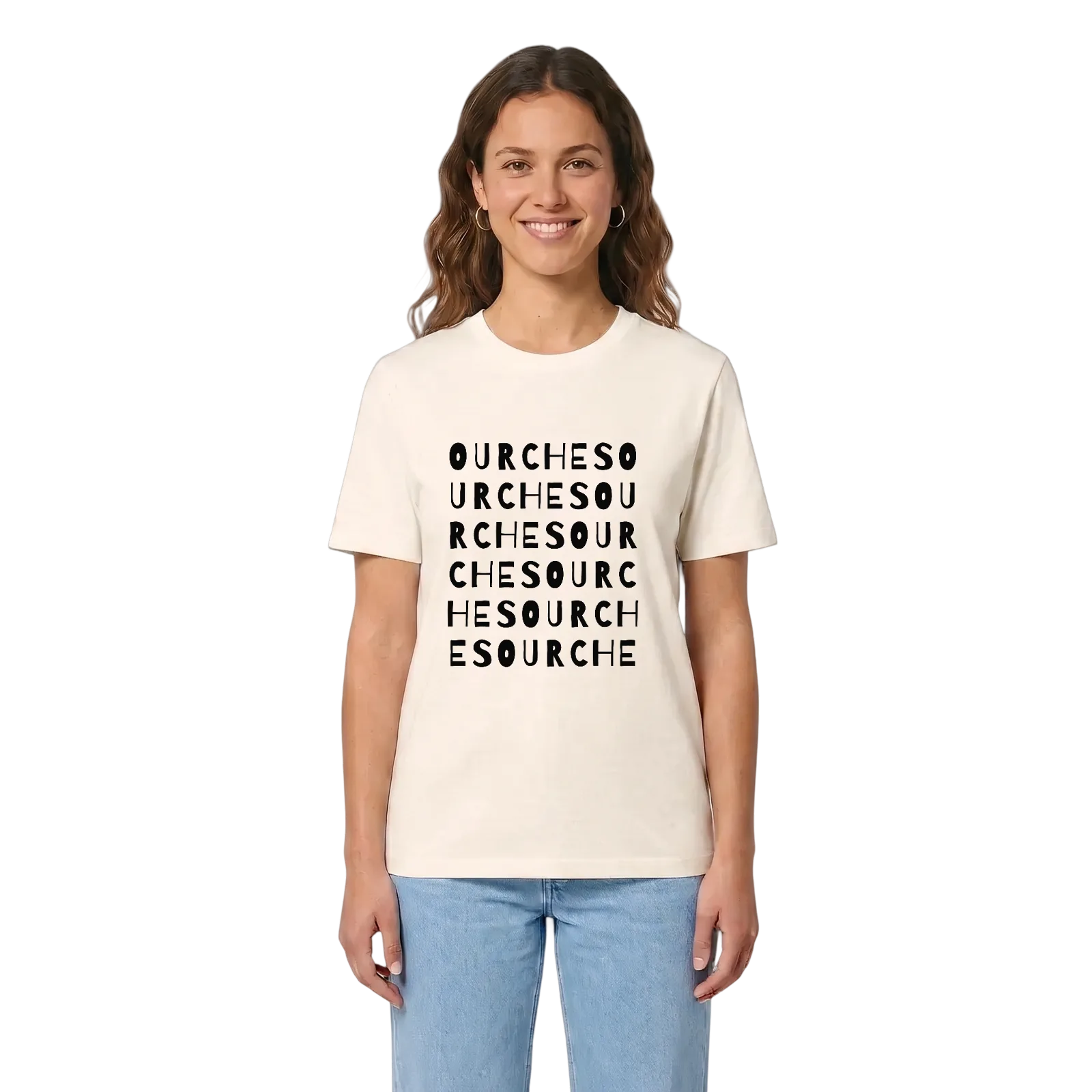 Ourches ordlek t-shirt – Vintage White, i miljö