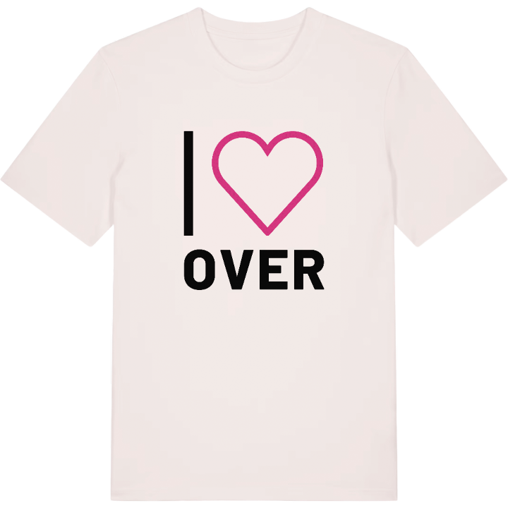 Jag älskar Over t-shirt stort tryck – t-shirt från PinShirt