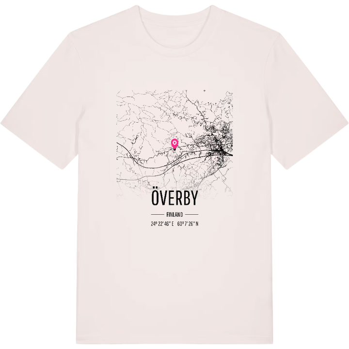 Överby karta t-shirt – t-shirt från PinShirt