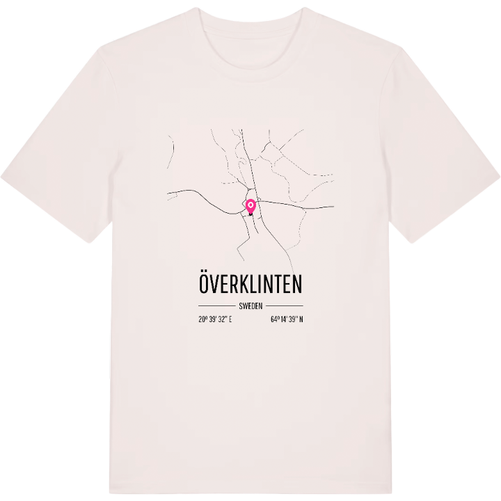 Överklinten karta t-shirt – t-shirt från PinShirt