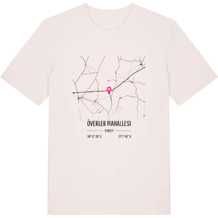 Överler Mahallesi karta t-shirt – t-shirt från PinShirt