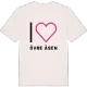 Jag älskar Övre Åsen t-shirt stort tryck