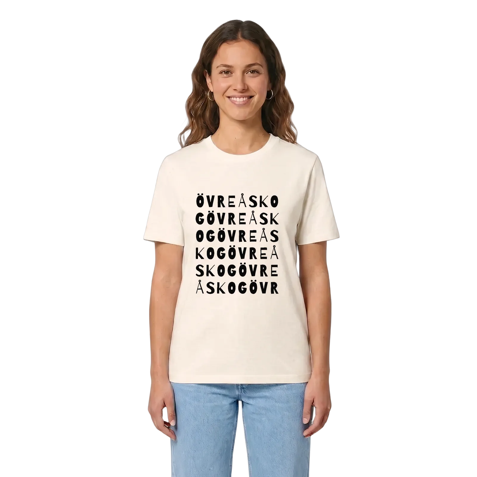 Övre Åskog ordlek t-shirt – Vintage White, i miljö