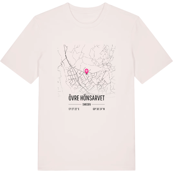 Övre Hönsarvet karta t-shirt – t-shirt från PinShirt