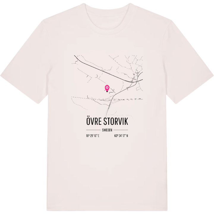 Övre Storvik karta t-shirt – t-shirt från PinShirt