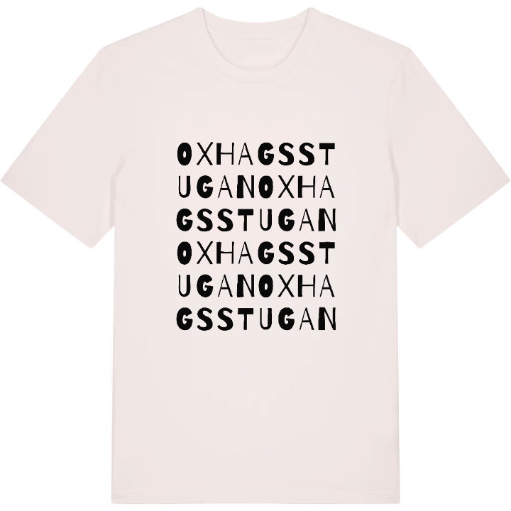 Oxhagsstugan ordlek t-shirt – t-shirt från PinShirt