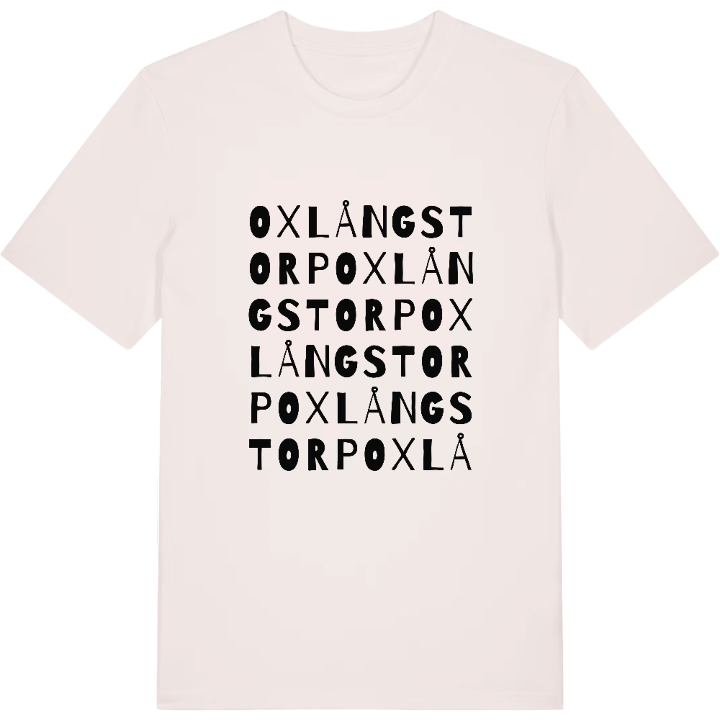 Oxlångstorp ordlek t-shirt – t-shirt från PinShirt