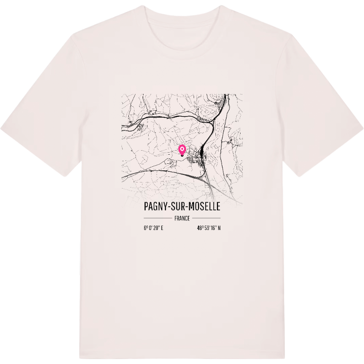 Pagny-sur-Moselle karta t-shirt – t-shirt från PinShirt