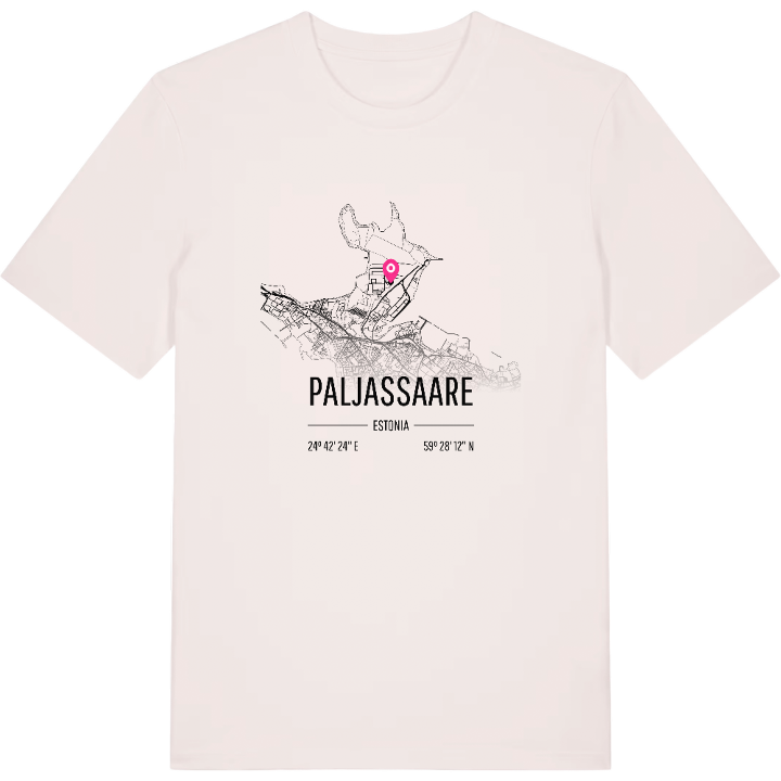 Paljassaare karta t-shirt – t-shirt från PinShirt