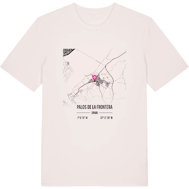 Palos de la Frontera karta t-shirt – t-shirt från PinShirt