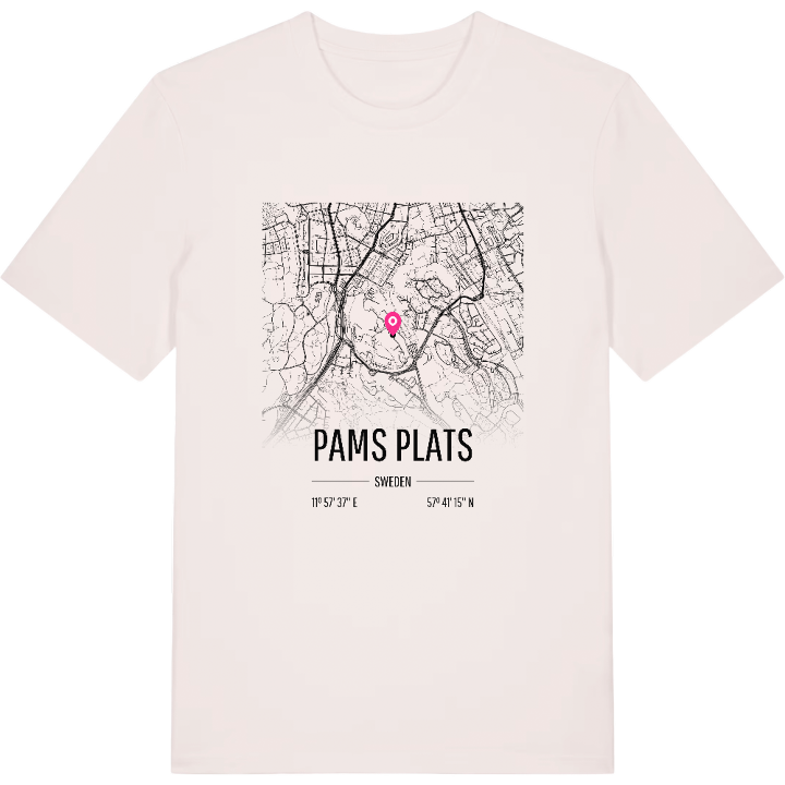Pams plats karta t-shirt – t-shirt från PinShirt