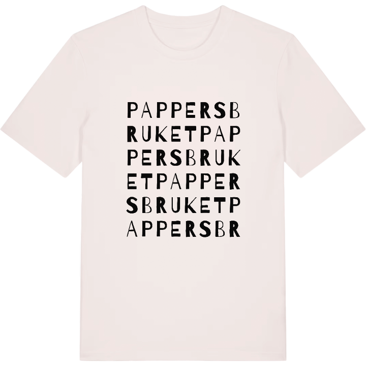 Pappersbruket ordlek t-shirt – t-shirt från PinShirt