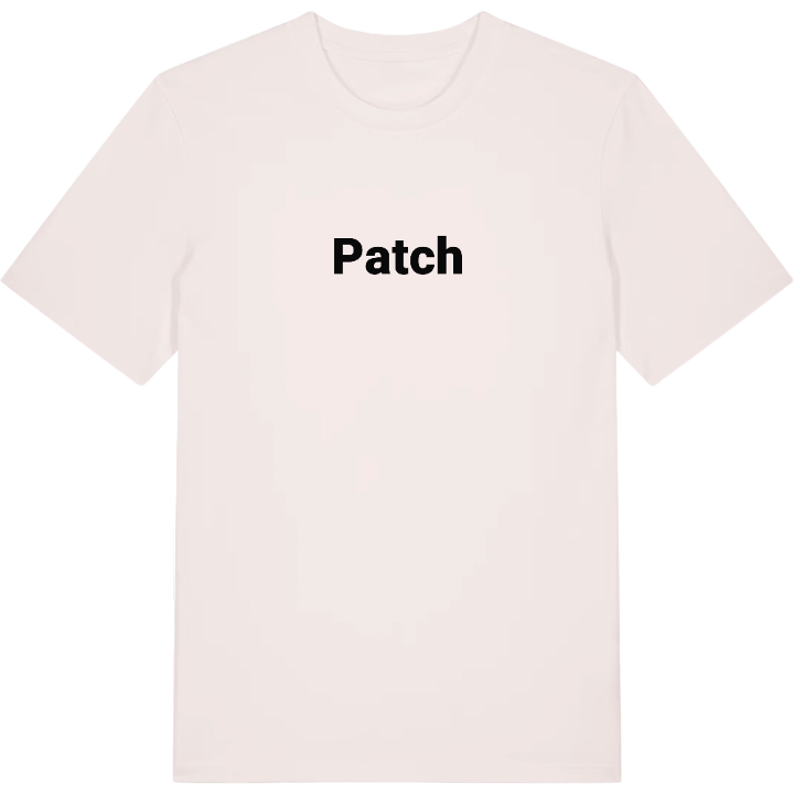 Patch fetstil t-shirt – t-shirt från PinShirt