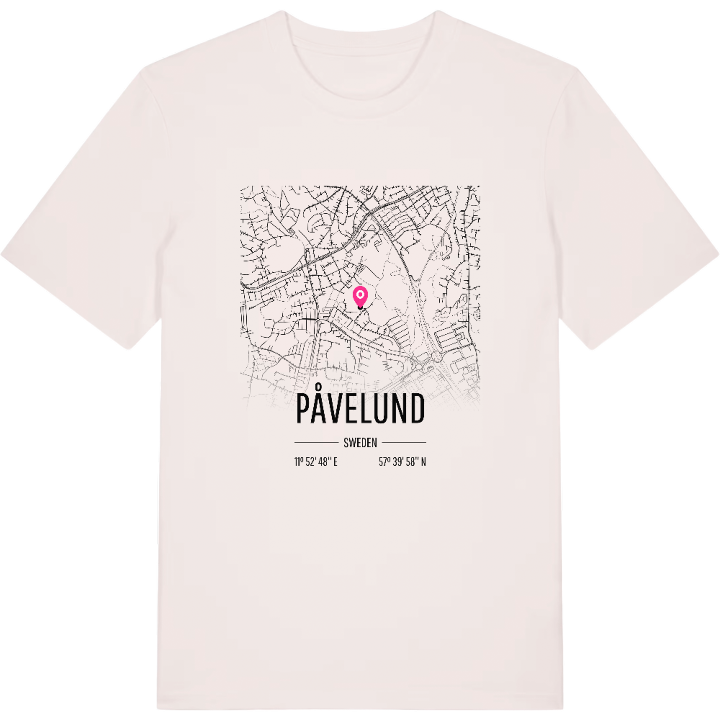 Påvelund karta t-shirt – t-shirt från PinShirt