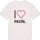 Jag älskar Pecöl t-shirt stort tryck